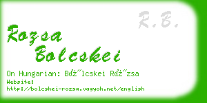 rozsa bolcskei business card