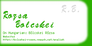 rozsa bolcskei business card